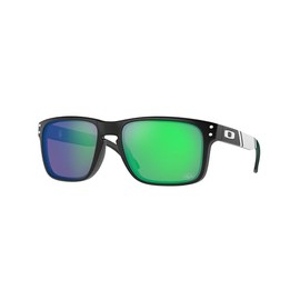 Oakley OO9102 Sunglasses Bundle: OO 9102 HOLBROOK 9102S6 Holbrook Nyj Matte Black Prizm and Eyewear Cleaning Kit