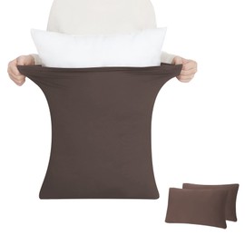 (Ultra Soft & Elastic) 2 Piece Set of 2 Pillow Covers 16.9 x 24.8 x 27.6 inches (43 x 63 - 50 x 70 cm), Pillow Cover, Envelope Type, 3D Stretch, T-shirt Material, Cotton Touch, Smooth Texture, Antibacterial, Odor Resistant, Sweat Absorbent, Quick Drying,