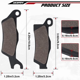 LOCOPOW Outlander Pastillas de freno para Can Am Outlander 450 500 570 650 700 800 850 1000 1000R Max PRO HD5 HD7 2013 2014 2015 2016 2017 2018 9 20 2021 OEM 705601014 705601015 Delantero trasero