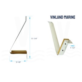 Vinland Marine 304 Stainless Steel Teak Mast Step for Sailboat Accessories, Sailboat mast Hardware, Kayak sail, Sailboat mast Steps, Marine Step pad, Boat Marine Safety Step, Boat Step pad