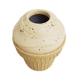 hwnguJ Adorable Ice Cream Cone Dog Toy - Fillable Wet Food Leak-Proof Chew Toy with Chocolate Swirl Design | Freezable for Summer Cooling