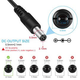24V Power Supply, DC 24 Volt 2A 48W LED Lights Power Supply Adapter, 100-240V AC to 24V DC Transformer for LED Strip Lights, Wall Plug Power Supply with 5.5/2.1mm Jack Converter (2 Pack)