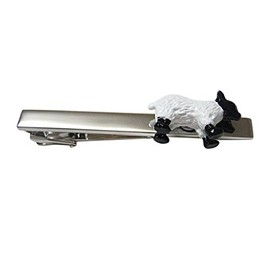 Black and White Sheep Square Tie Clip