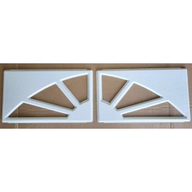 Clopay Ideal Holmes HOLMES Garage Doors WHITE SUNSET 501  Window Inserts/Short Panel  Set of 2