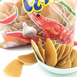 Fried Shrimp Chips, Uncooked Prawn Flavor Chip, 17.6 Oz Super Size, Shrimp Snacks (to Cook) Quick Frying, Crispy and Delicious, for Party Appetizers and Snacks, Origin: Thailand.