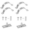 2 PCS 4 Inch Heavy Duty Adjustable Pipe Bracket, Galvanized