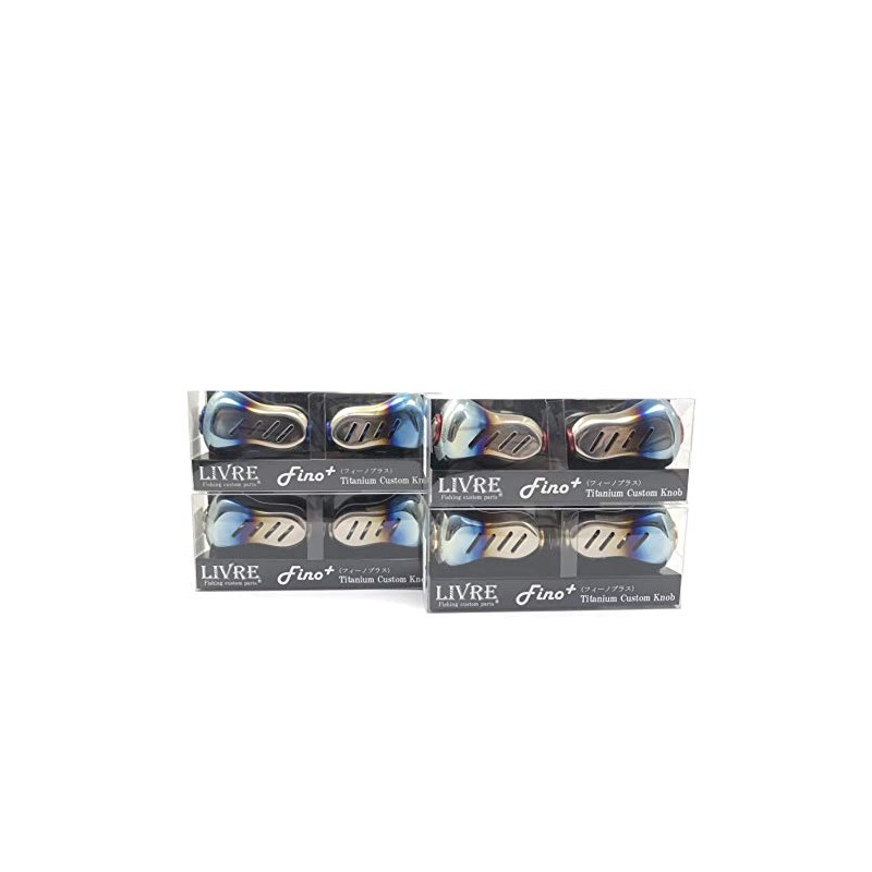 LIVRE Fino+ Titanium Handle Knob, Set of 2, Fire/Blue (Compatible