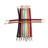 10Pcs Leather Bag Handles 12.2in Long 0.4in Wide Cattlehide Metal