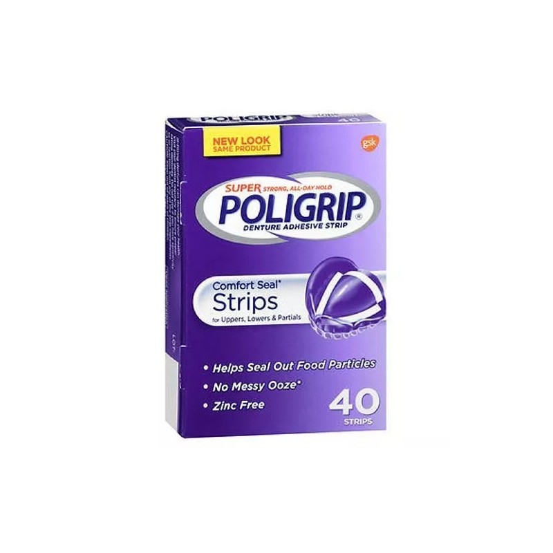 Super Poligrip Comfort Seal Strips 40 each By Super Poligrip