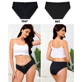 LEVAO Lace Underwear for Women Lace Bikini Panties Cheeky Underwear Soft Breathe Briefs Ropa Interior Mujer Multipack 6 Pack