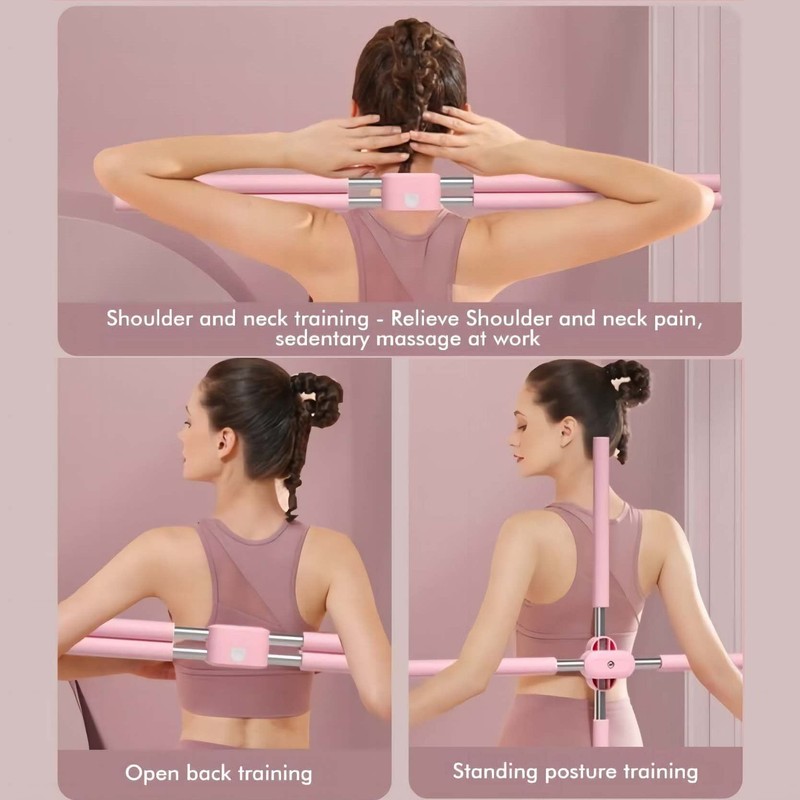 Adontze Posture Corrector,yoga sticks stretching tool,yoga sticks for posture, retractable
