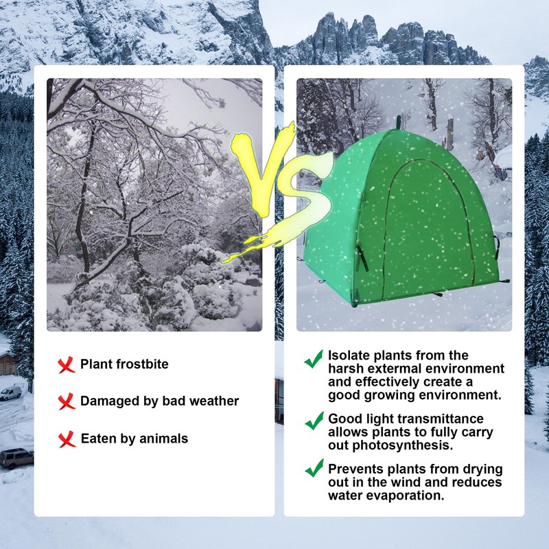 59″*59″*60″ Large Winter Plant Warm Covers with Air Hole for