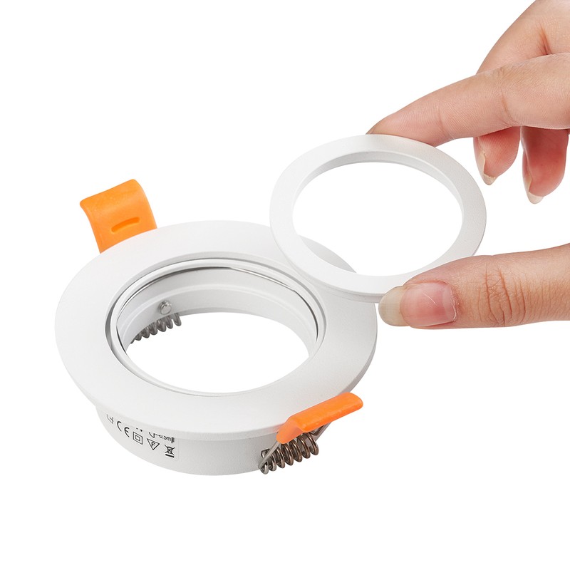 Pack of 2 LED Ceiling Light Frame Round Fixture Holders