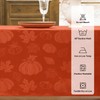 Softalker Fall Jacquard Tablecloth - Thanksgiving Maple Pumpkin Rectangle Table