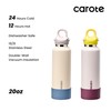 CAROTE 2-Pack Insulated Stainless Steel Water Bottles, One Click Open