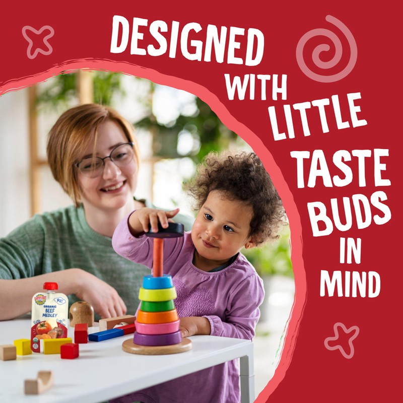 Earth's Best Organic Baby Food Pouches, 9+ Months, Beef, Vegetable,