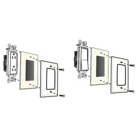 Label Home Gasket Outlet & Light Wall Plate Foam Draft Stopper + Circuit Breaker Sheet (Decora 64)