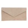 Girly Handbags Womens Italian Suede Leather Clutch Bag Pinky Nude