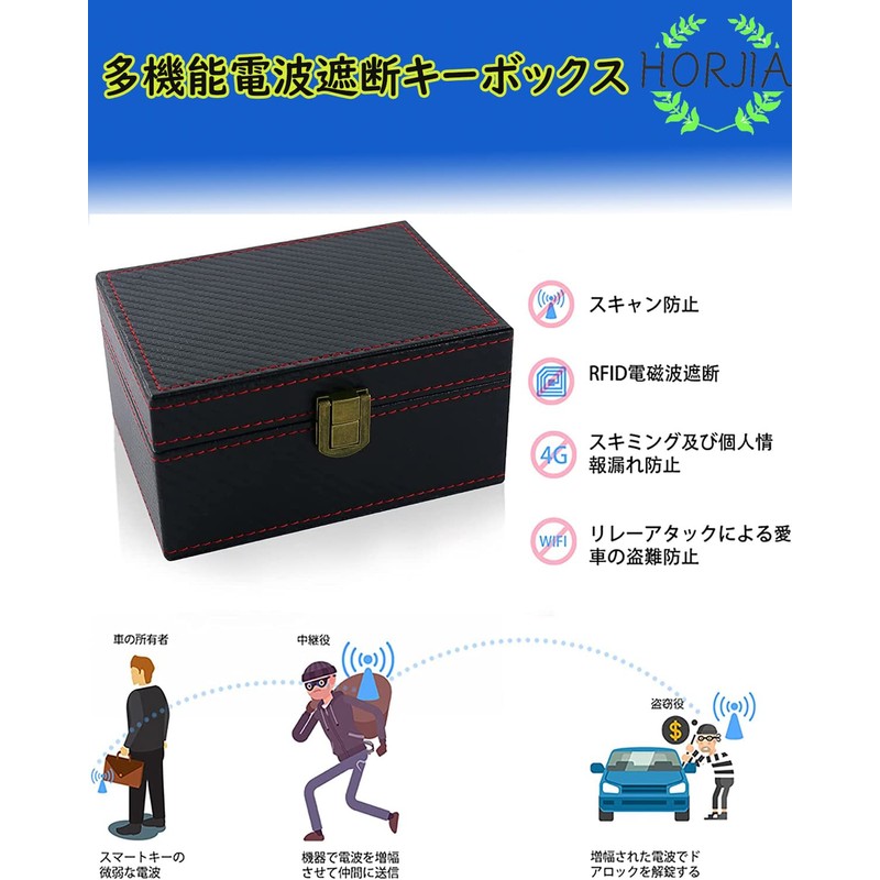 HORJIA Relay Attack Prevention Key Case, Genuine Relay Attack Prevention