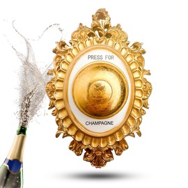 TOPANBIETER 999 Champagne Bell Shine Effect Stylish Luxury Decoration with Real Ringtone - Wall Decoration in Gold as a Gift Idea for Champagne Lovers Champagne Bell in Elegant Design