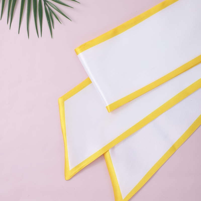 Xthrotsenk Blank Sash Pageant Plain White Custom Sash with Golden
