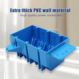 3 Gang 44 Cu. PVC New Work Electrical Switch and Outlet Box,Nail On Plastic Wall Box,Blue,ETL,AWG Standard,Fire Rated for Two Hours,for House (Pack of 3)