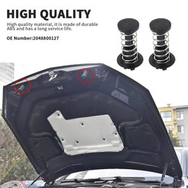 AMCC Hood Catch Spring Safety (2 PCS) 2007-2020 for Mercedes W204 X204 X254 W212 W222 A207 S204 R172 C-Class, E-Class, CLS-Class, GLC-Class, S-Class, Maybach S-Class Replacement Number # 2048800127