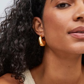 Kendra Scott Raylyn Hoop Earring, 18k Gold Vermeil