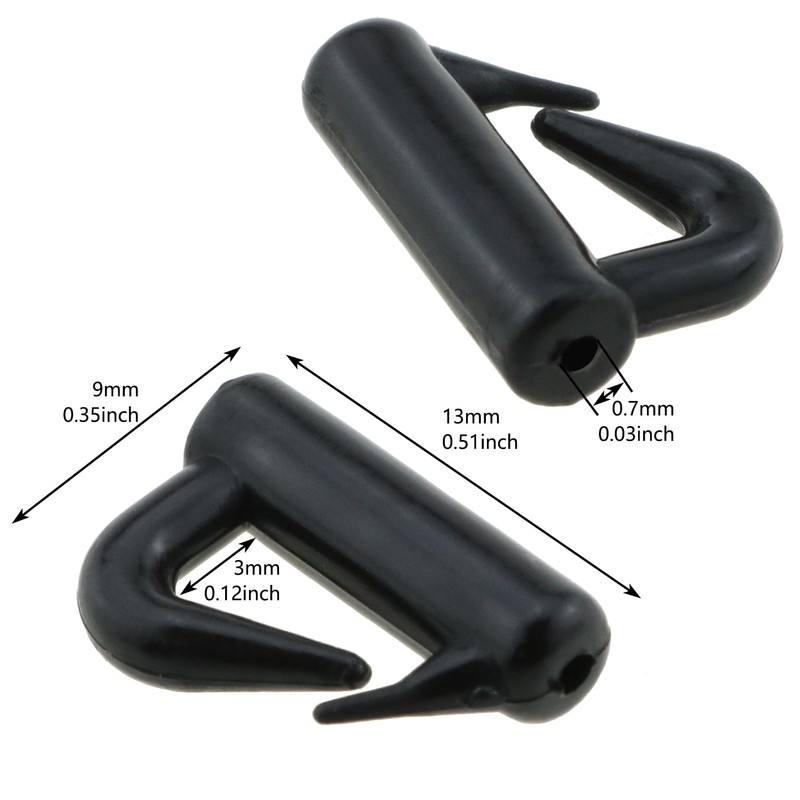 LUORNG 50PCS 13mm Clevis Spinner Snap Fishing Tackle U-Clip Swivel