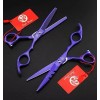 Purple Dragon Tijeras Estilista Barberia Degrafilado Kit 2 Peines 5.5