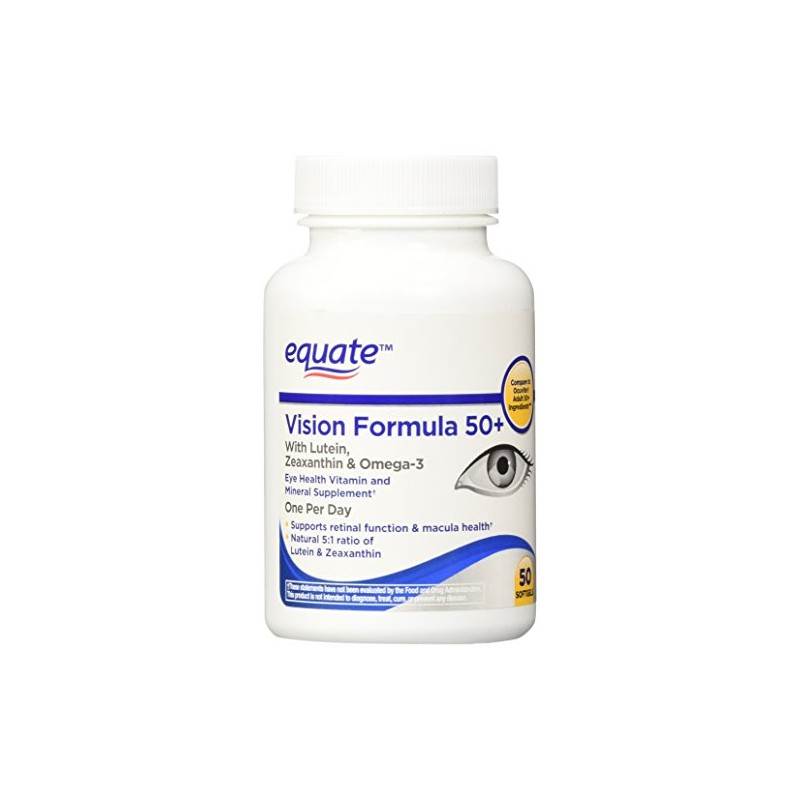 Equate Vision Fórmula 50+, 50 ct, comparación con Ocuvite adulto