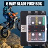 6 Way Circuit Blade Fuse Box Block Holder With LED