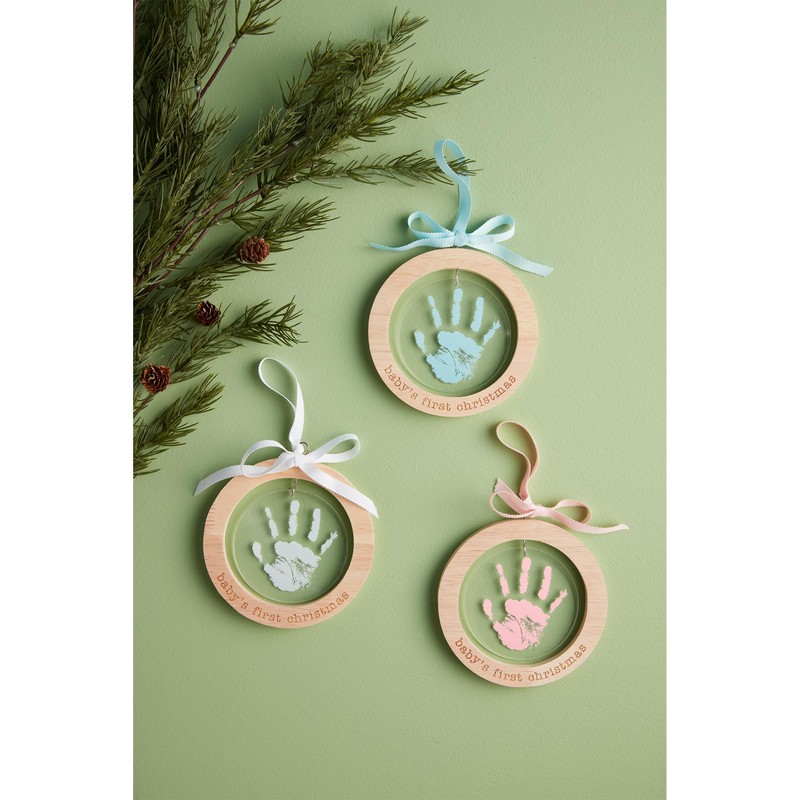 Mud Pie Blue Handprint Ornament
