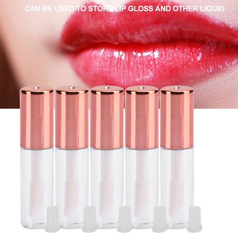 1.2 ml Lip Gloss Tube, DIY Cosmetic Container with Stopper,