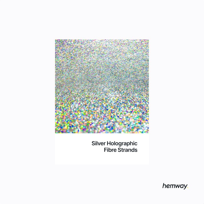 Hemway Holographic Silver Strands Glitter Shaker, 130g Glitter, Crafts