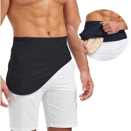 Stealth Belt for Ostomy, Ostomy Bag Stealth Belt, Adjustable Waterproof Ostomy Bag Cover, Ostomy Supplies, Stealth Belt for Ostomy Bag, Internal Pocket to Hold Ostomy Pouches for Women and Men (Large)