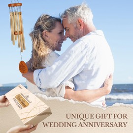 SteadStyle Happy Anniversary Decorations for Couples, Parents, Husband, Wife, Wedding Anniversary Keepsake Wind Chimes