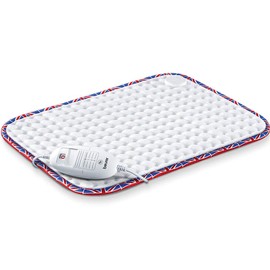 Beurer HK-UK Heat Pad | Electric heat pad for relaxation | 3 electronically regulated temperature settings | Machine-washable | Automatic switch-off | Union Jack trim