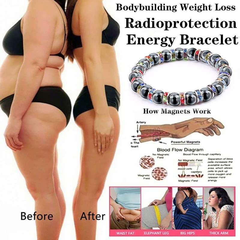 Magnetic Bracelet for Men and Women, Hematite Bracelet, 6/8/10 mm,