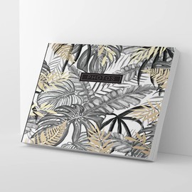 KARRMA | Photo Album with 200 Photo pockets Suitable for photos size 6" x 4" (15cm x 10cm) Memo Section a Stiff Backed Padded Cover Inside Contains Slip in Pockets - Gold Leaves