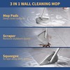 BOOMJOY Wall Cleaner Mop with 82 Inches Long Handle, Baseboard
