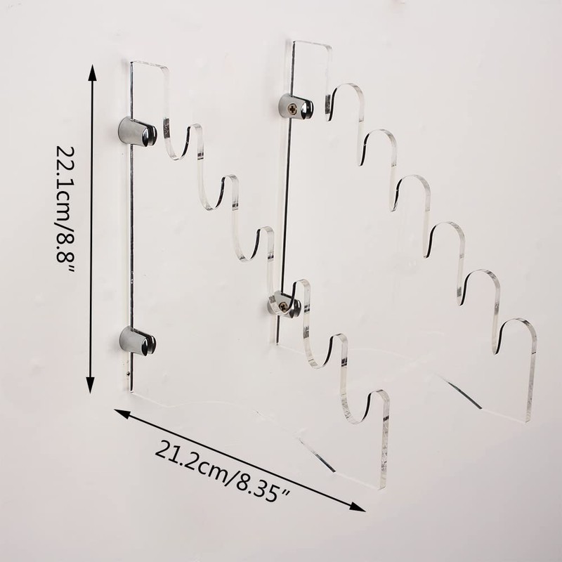 HHUXIUE Acrylic Knife Rack Display Stand - Wall Mount Storage