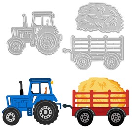 Cutting Dies Metal, Truck Decoration Embossing Stencils for DIY Scrapbooking Photo Album Decorative DIY Paper Cards Making Gift, Farm Truck Metallic Die Cut