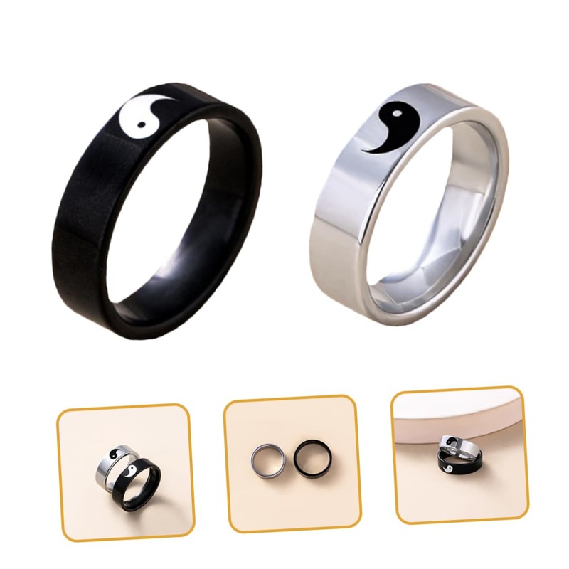 TEHAUX 3sets Ring Set Couples Matching Rings for Him and