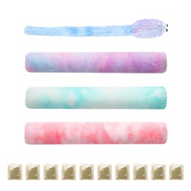 Ziyonix 3 Pack Cat Catnip Toys, Gradient Color Pillows, Interactive Teeth Cleaning Toy for Kittens, Plush Kitten Accessories with Plush Mouse and 10 Catnip Tablets
