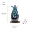 Ceramic Backflow Incense Holder, Waterfall Incense Burner, with 20 Backflow