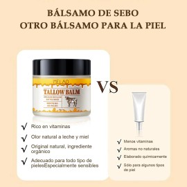 2 Frascos De Sebo De Carne Creme Facial Para Cuidados Com A