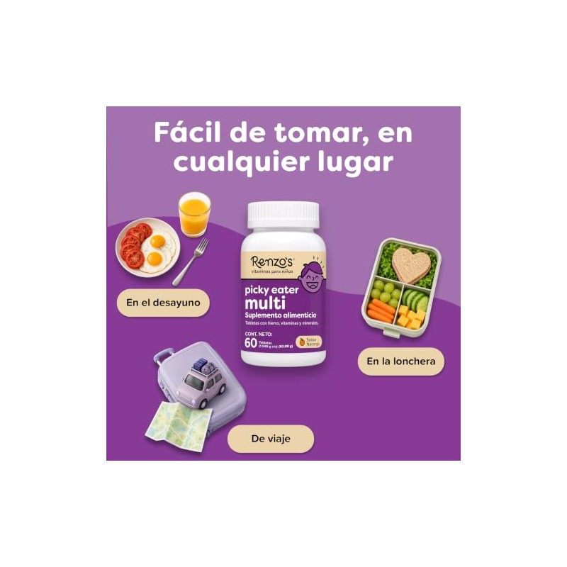 Renzo's Picky Eater | Multivitaminico para Niños | 18 Vitaminas