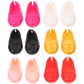 Abaodam 6 Pairs Shoes Doll Shoes for Doll Accessories Girl Doll Shoes Toys Dollhouse Mini Doll Tools Miniature Stuff Doll House Supplies Miniature Decor Plastic