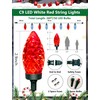 Cbebew C9 Christmas String Lights, 50LED 26FT Red and White